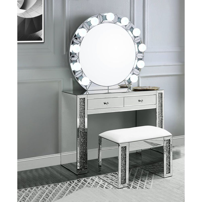 Noralie - Wall Decor - Mirrored & Faux Diamonds - 29" - Atlantic Fine Furniture Inc