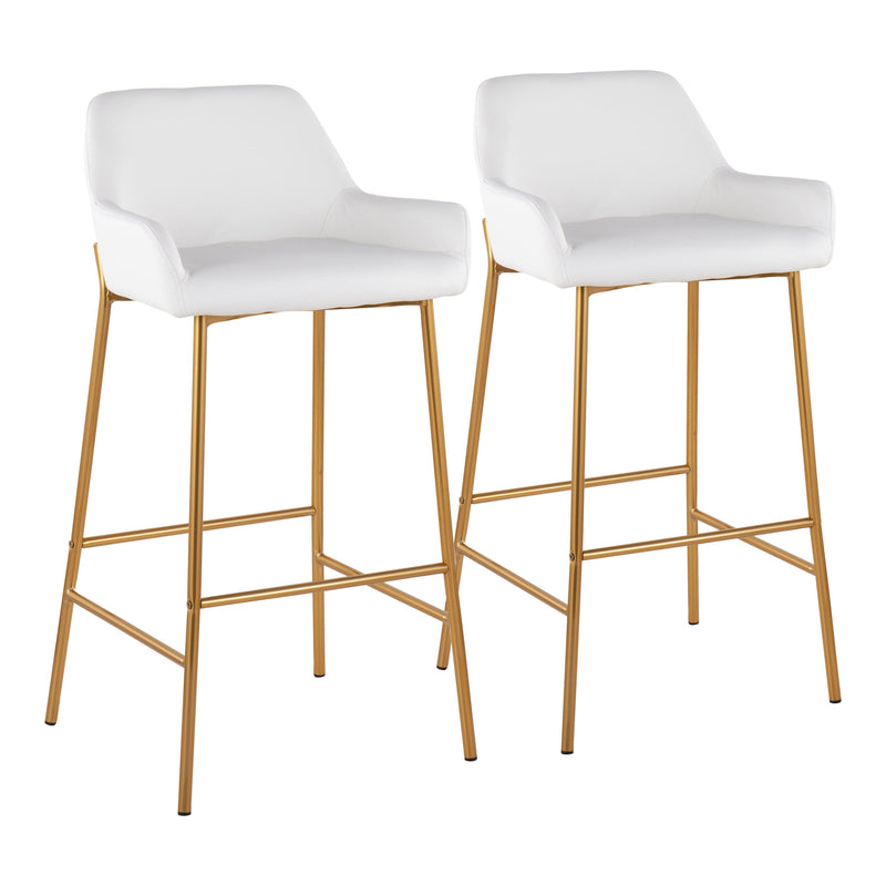 Daniella - Stylish Contemporary Glam Fixed Height Bar Stool (Set of 2)