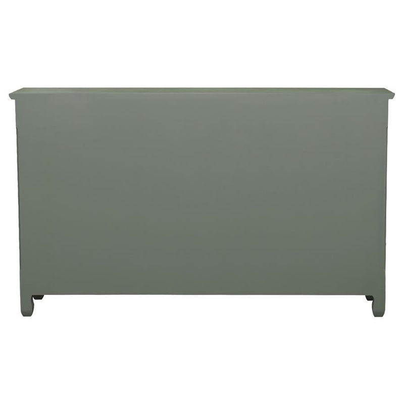 Madeline - 3-Drawer Scrollwork Accent Cabinet - Antique Green - Atlantic Fine Furniture Inc