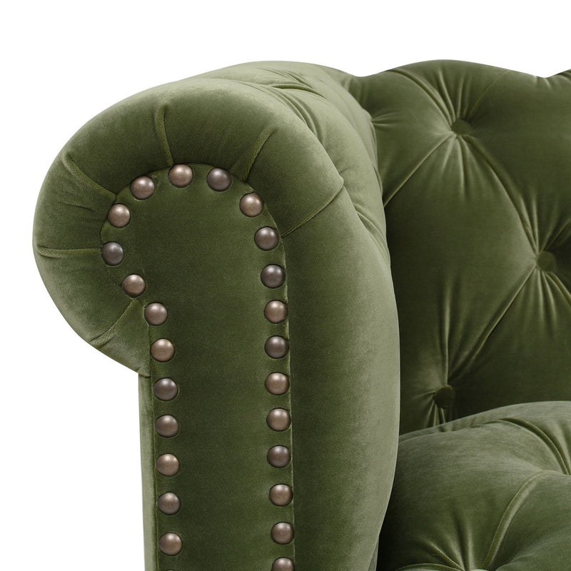 Alto - Tufted Chesterfield Sofa - Olive Green