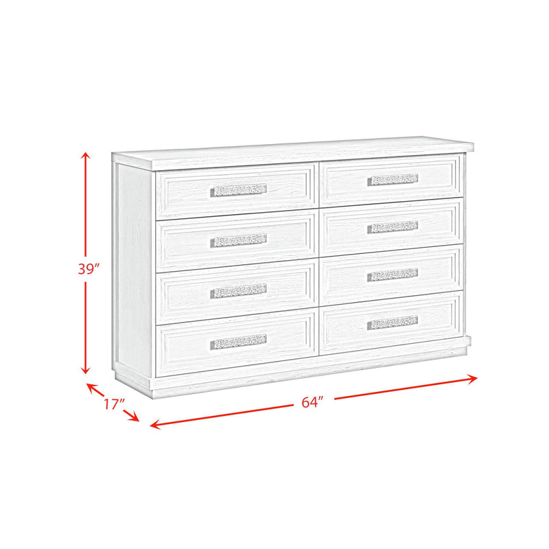 Avalanche - 8-Drawer Dresser - Antique White