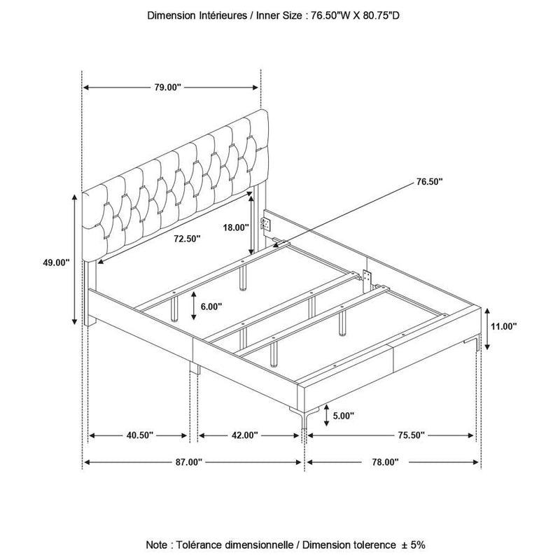 Kendall - Panel Upholstered Bed