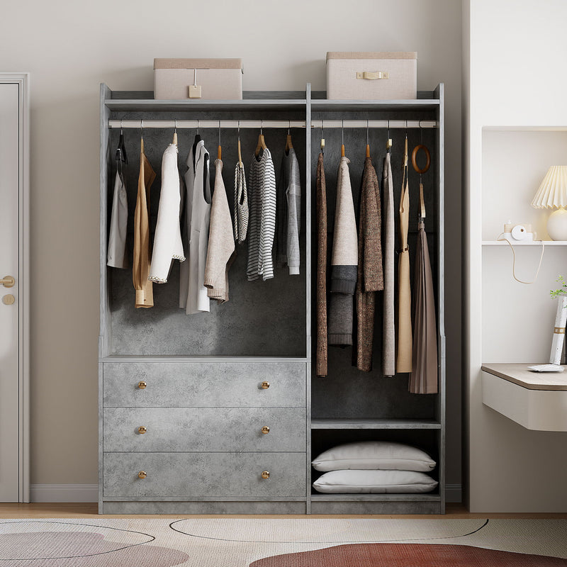 Open Wardrobe Storage For Bedroom