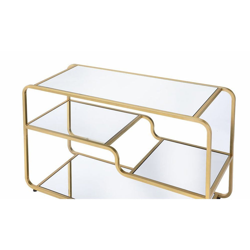 Astrid - TV Stand - Gold & Mirror