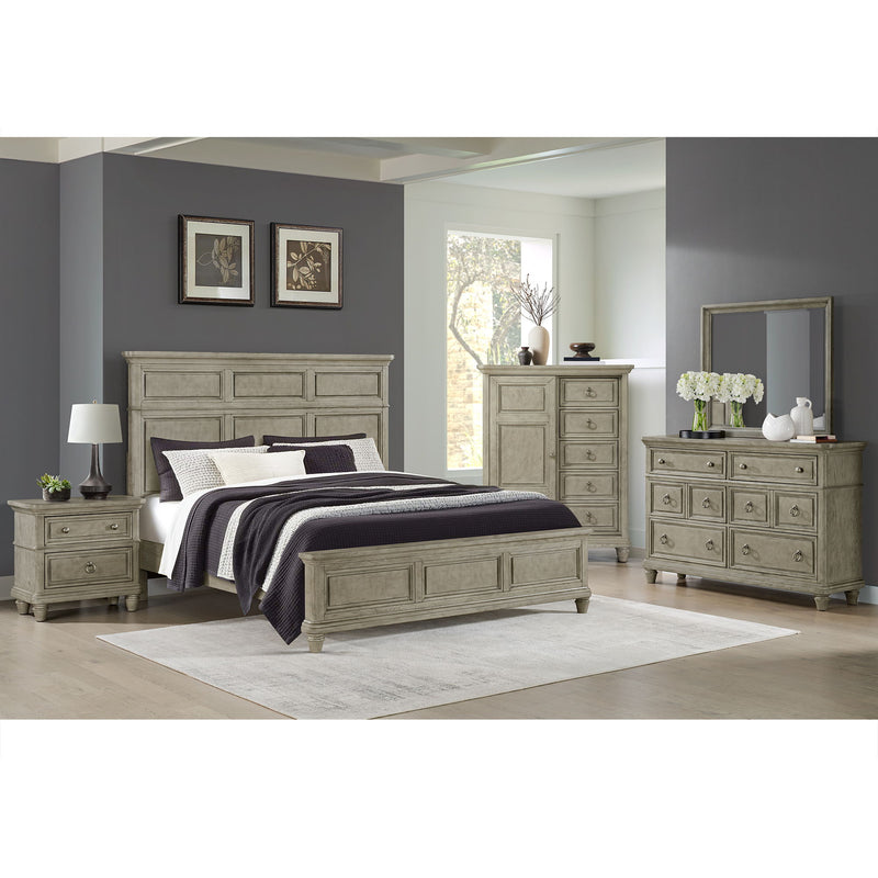 Whit-Ash - 2-Drawer Nightstand With USB - Light Gray