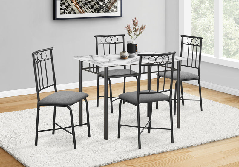 5 Pieces Dining Table Set, Small, Rectangular