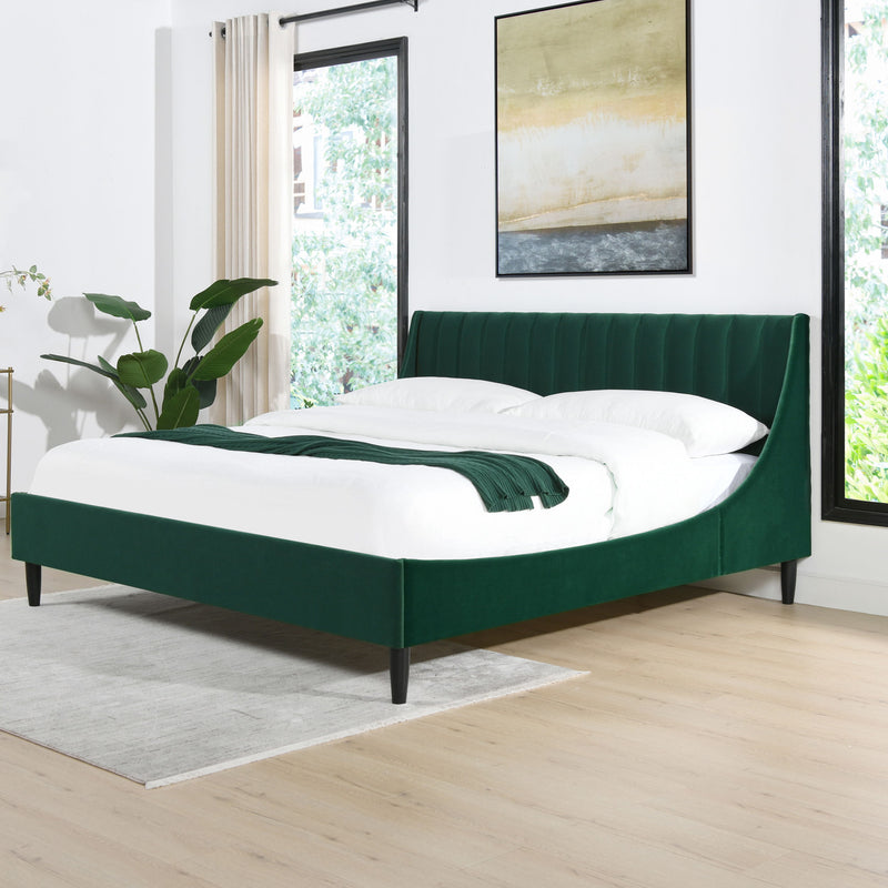 Aspen - Vertical Tufted Modern Headboard Platform Bed Set