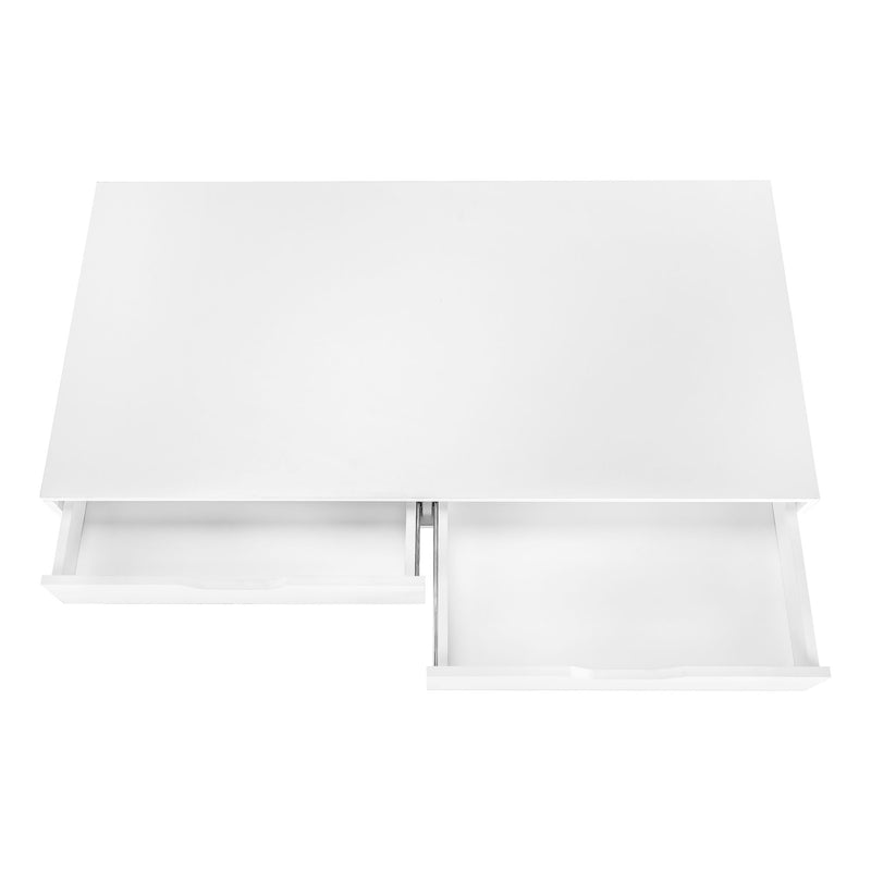 Computer Desk For Home Office, Storage Drawers, Marble Look Contemporary & Modern