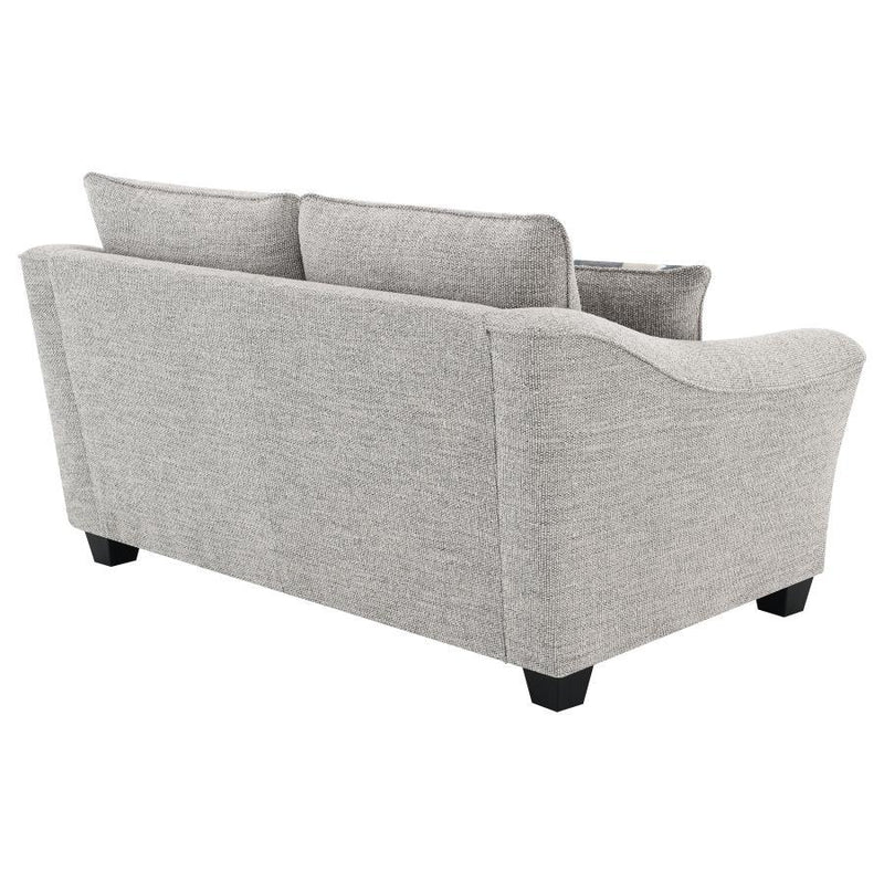 Tomkins - Boucle Upholstered Loveseat - Light Gray