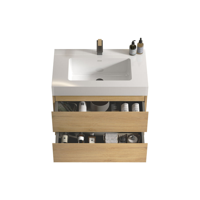 Alice - Bathroom Vanity With Sink, Large Storage Wall Mounted Floating Bathroom Vanity For Modern Bathroom