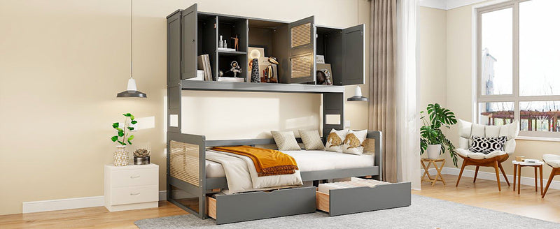 Daybed And All In One Cabinet And Shelf