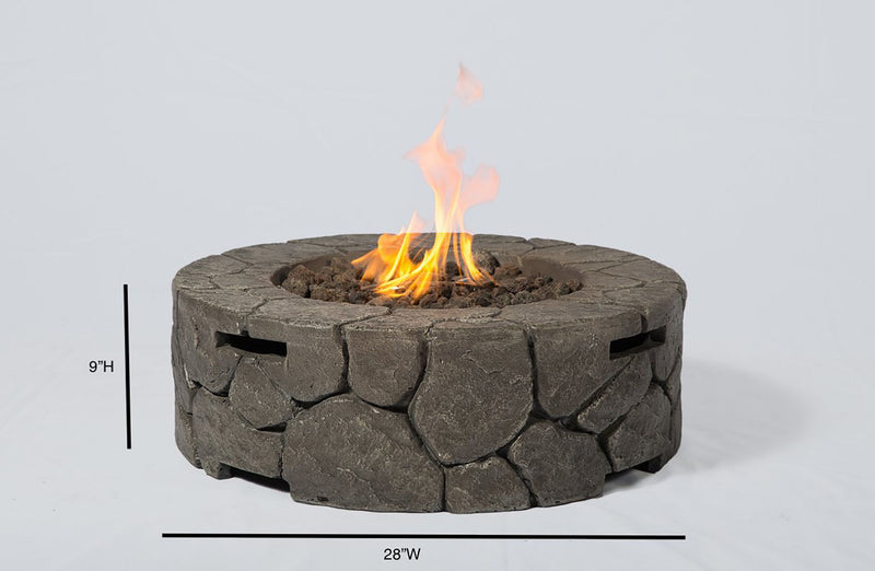 Fiber Reinforced Outdoor Fire Pit - Stone Gray