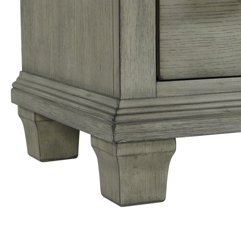 Crawford - Nightstand With Usb - Grey