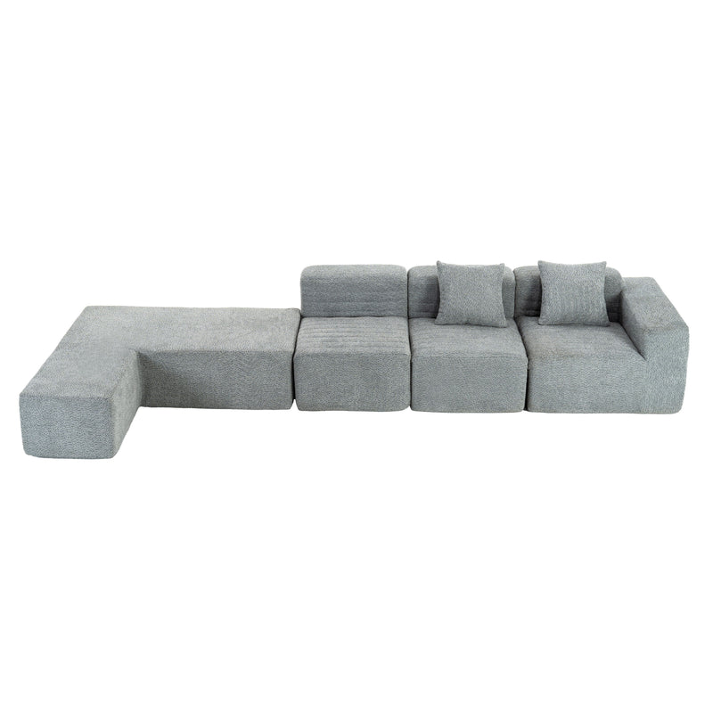 Sectional Sofa Full-Compressed Sofa Couch Free-Combined Sofa For Living Room