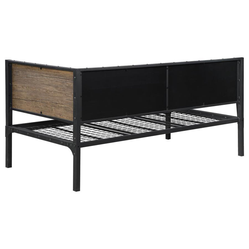 Getler - Metal Twin Daybed - Weathered Chestnut