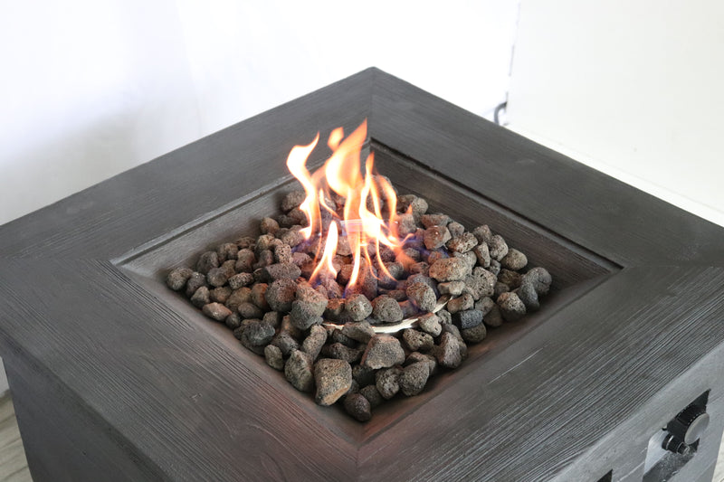 Fiber Reinforced Propane / Natural Gas, Fire Pit Table - Charcoal