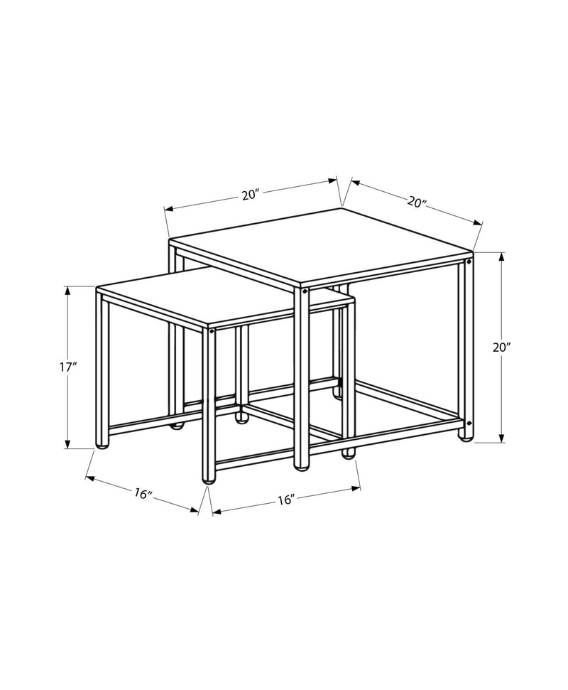 Nesting Table, Space-Saving Design Transitional (Set of 2)