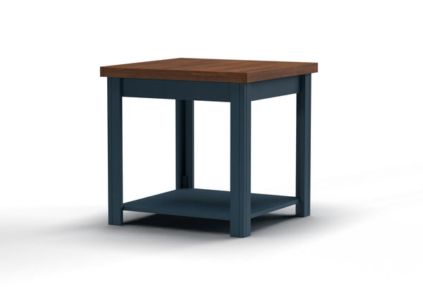 Nantucket - Side Table - Blue Denim, Whiskey