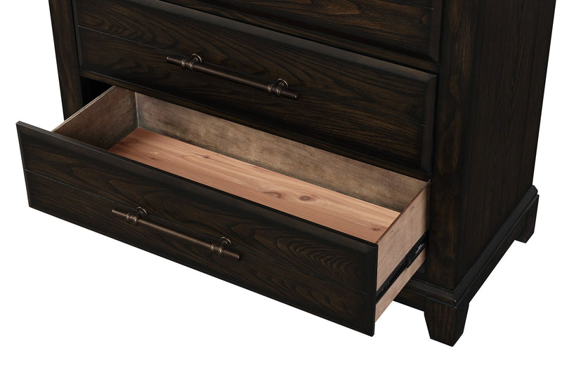 2 Drawer Nightstand Elegant Design - Mahogany