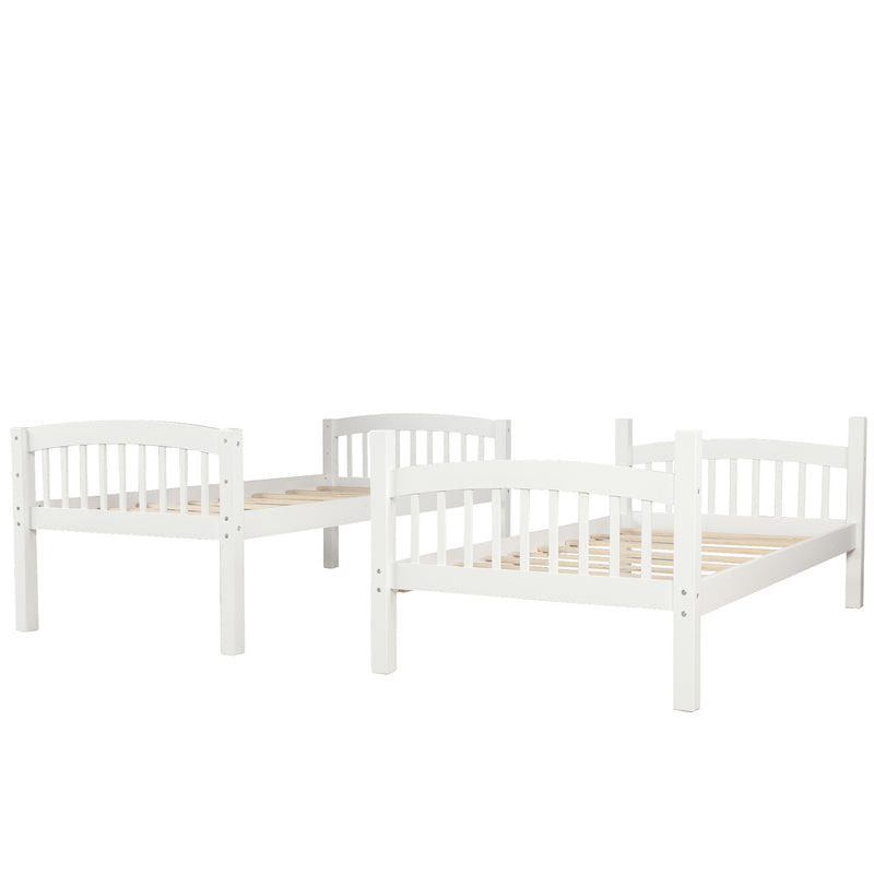 Twin Over Twin Bunk Bed with Ladder,White ( OLD SKU: LP000066AAK)