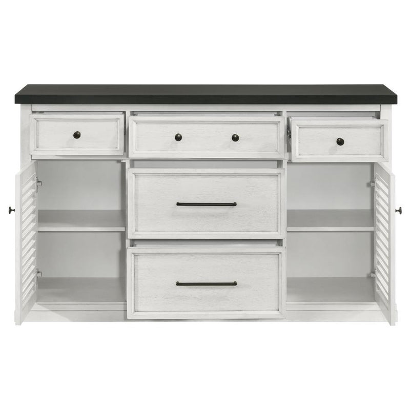 Aventine - 5-Drawer Sideboard Buffet Cabinet - Vintage White