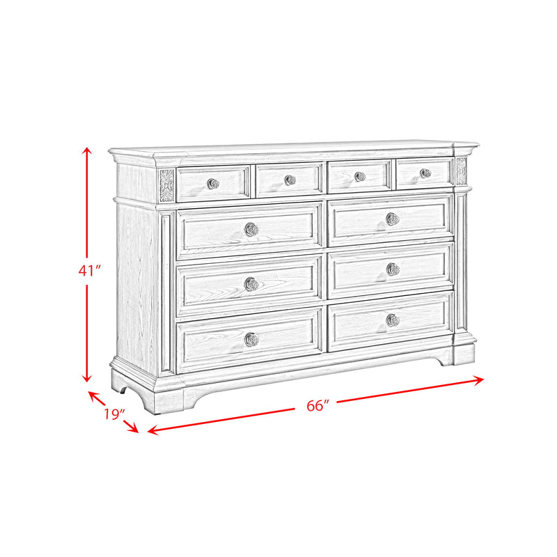 Glenmore - 8-Drawer Dresser - Aged Gray