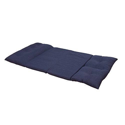 Floor Couch And Sofa Fabric Folding Chaise Lounge - Navy Blue