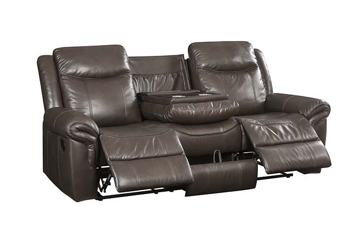 Lydia - Sofa - Brown Leather Aire - Atlantic Fine Furniture Inc