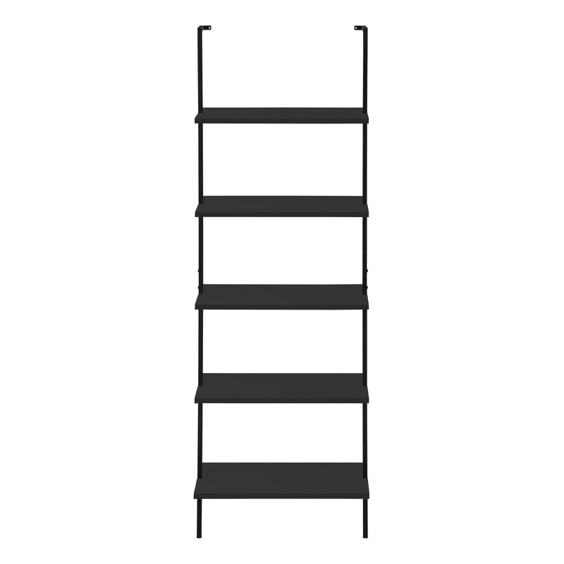 Bookshelf, Bookcase, Etagere, Ladder, 5 Tier, For Office, Contemporary & Modern - Black