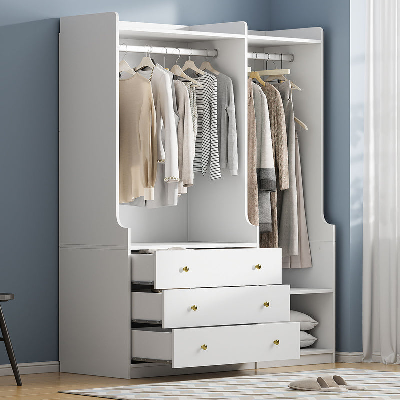 Open Wardrobe Storage For Bedroom