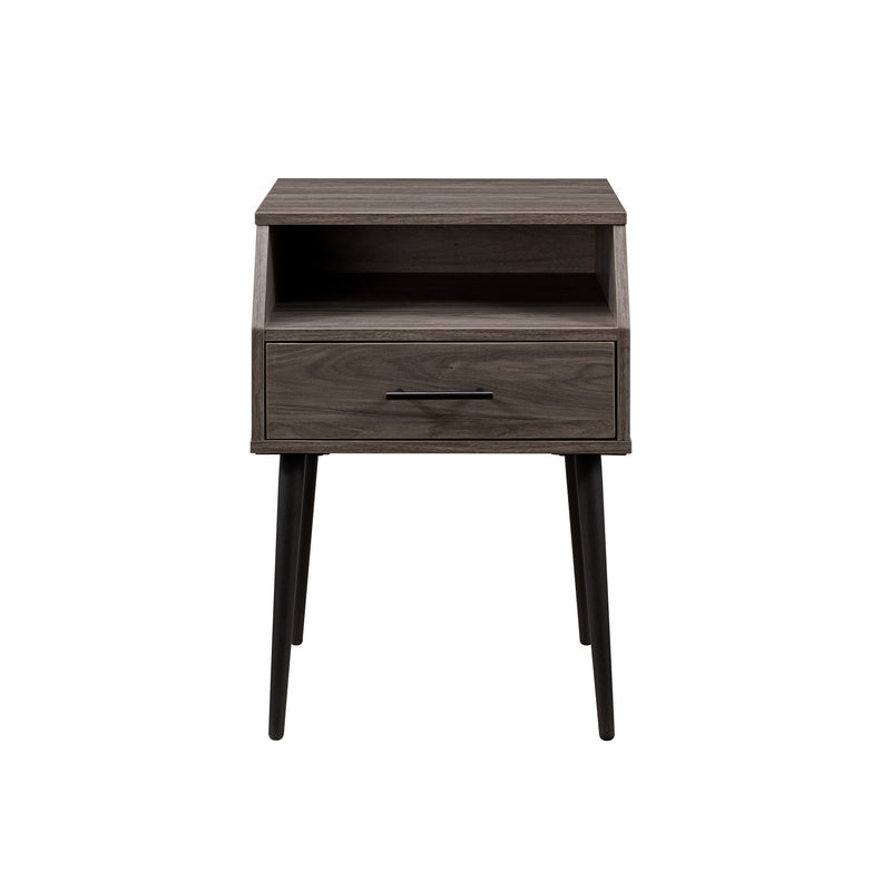 Contemporary Angled Nightstand - Slate Gray