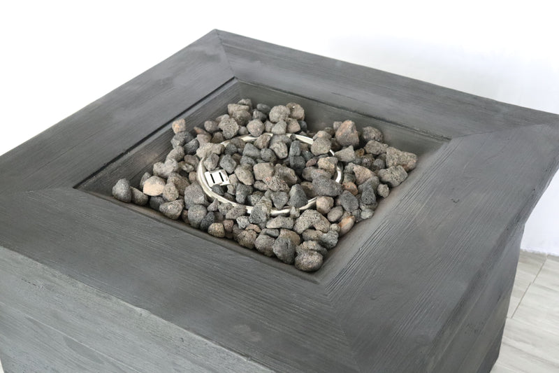 Fiber Reinforced Propane / Natural Gas, Fire Pit Table - Charcoal