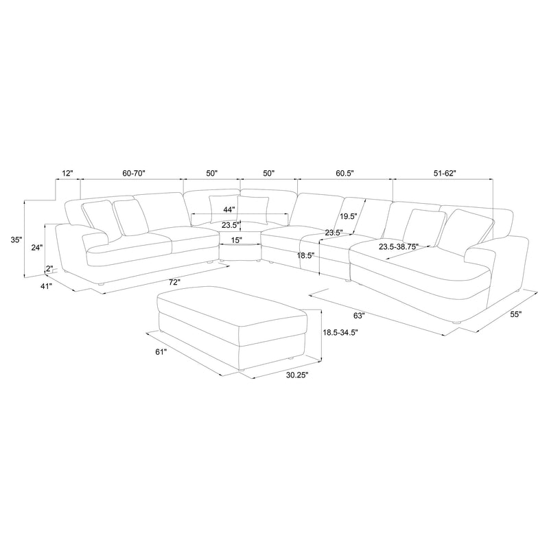 Emberson - Upholstered Modular Sectional Sofa