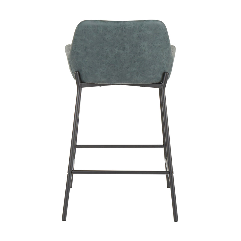 Daniella - Industrial Fixed Height Counter Stool (Set of 2)