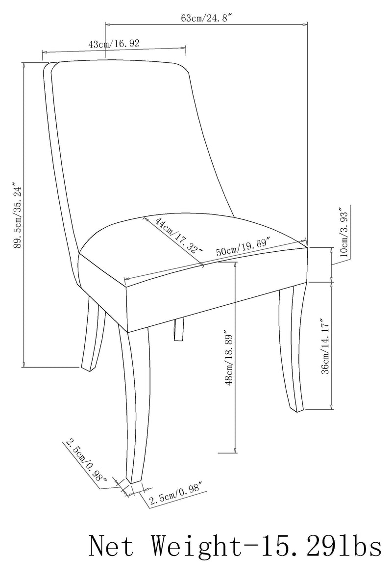 Walden - Deluxe Dining Chair (Set of 2) - Slate Gray