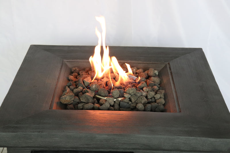 Fiber Reinforced Propane / Natural Gas, Fire Pit Table - Charcoal