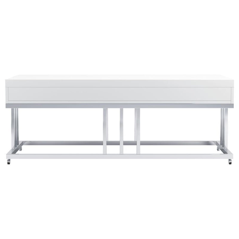 Dalya - 2-Drawer Rectangular Coffee Table - White High Gloss