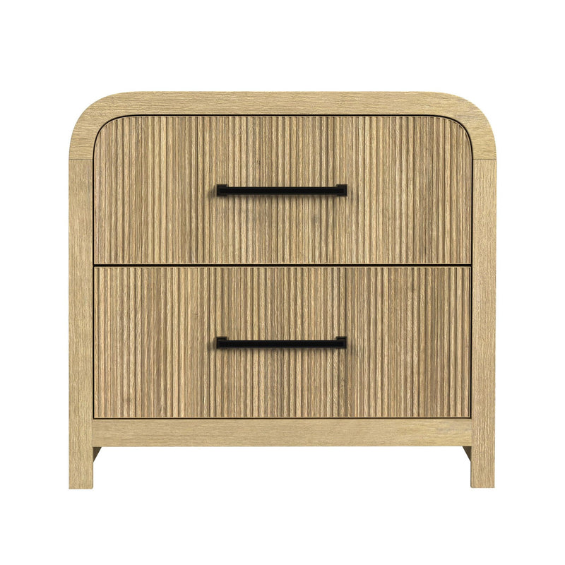 Ridgemont - 2-Drawer Nightstand With USB - Natural