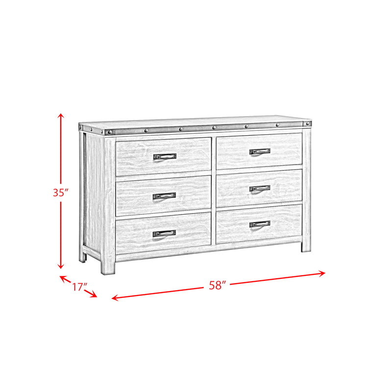 Wade - Youth Dresser (6 Drawer) - Black Finish