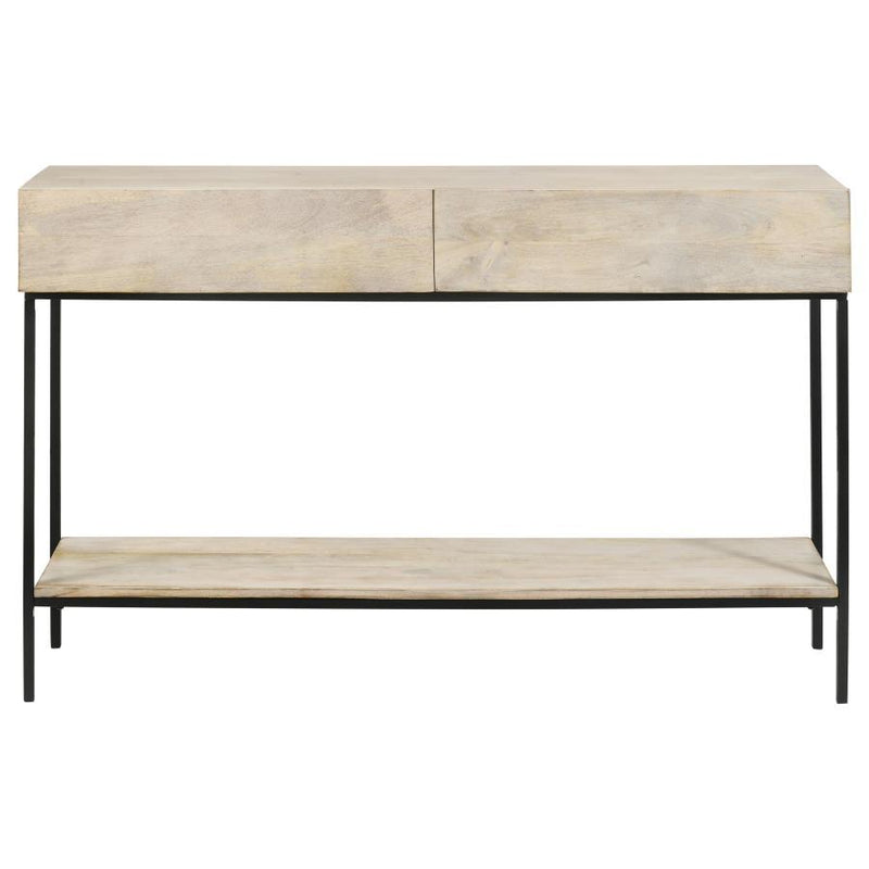 Rubeus - 2-Drawer Wood Entryway Console Table - White Washed