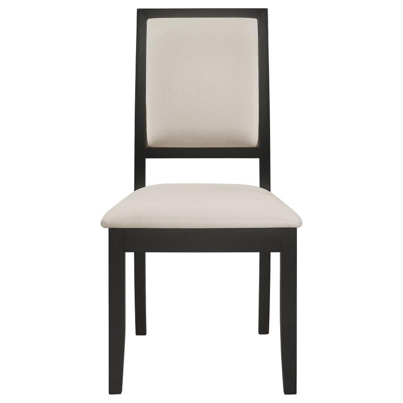 Louise - Upholstered Wood Dining Side Chairs (Set of 2) - Black - Atlantic Fine Furniture Inc