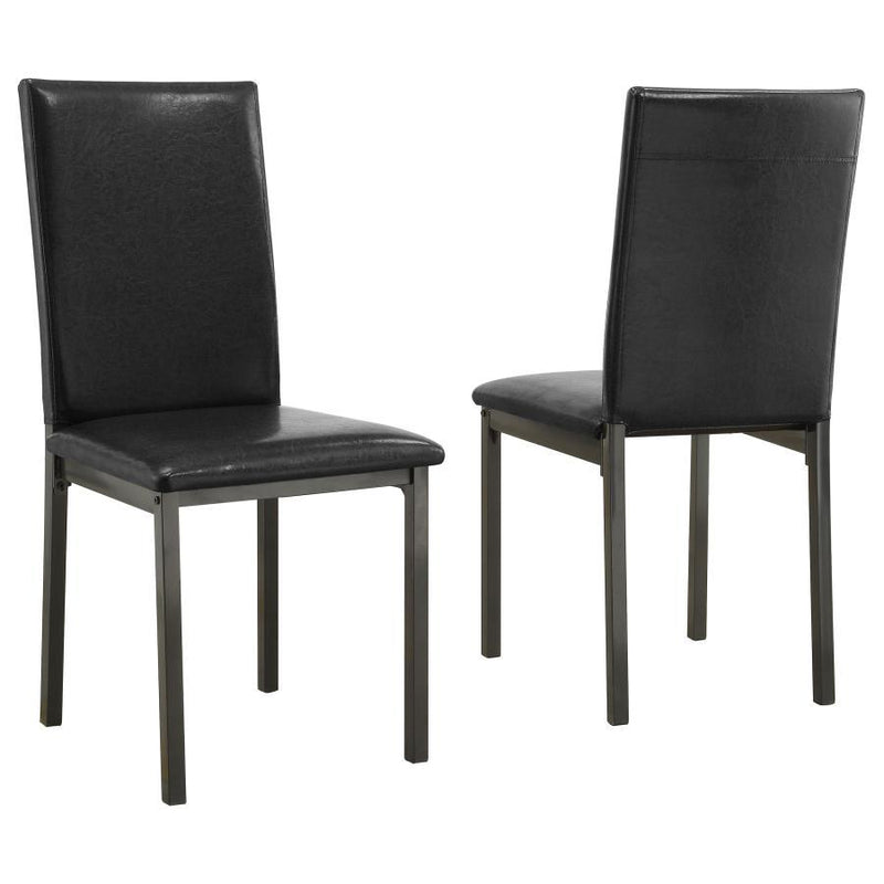 Garza - Upholstered Dining Side Chairs (Set of 2) - Black - Atlantic Fine Furniture Inc