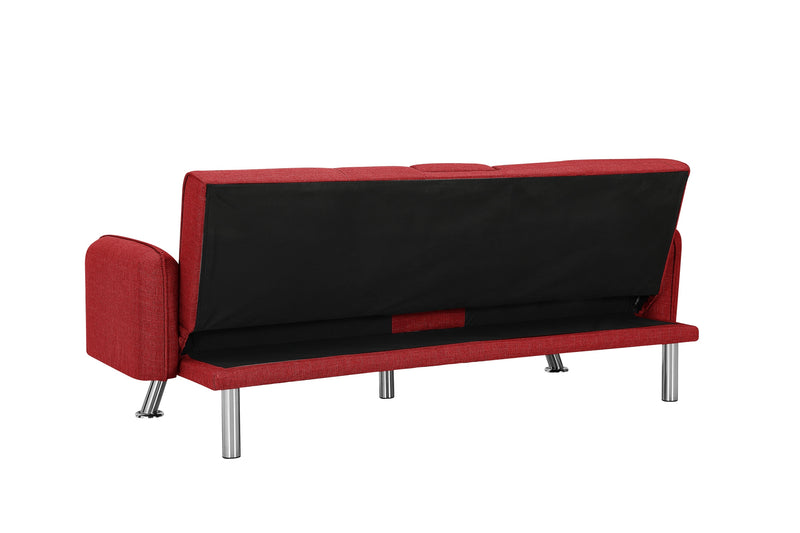 SLEEPER SOFA RED COLOR FABRIC（same as W22339670。Size difference, See Details in page.）