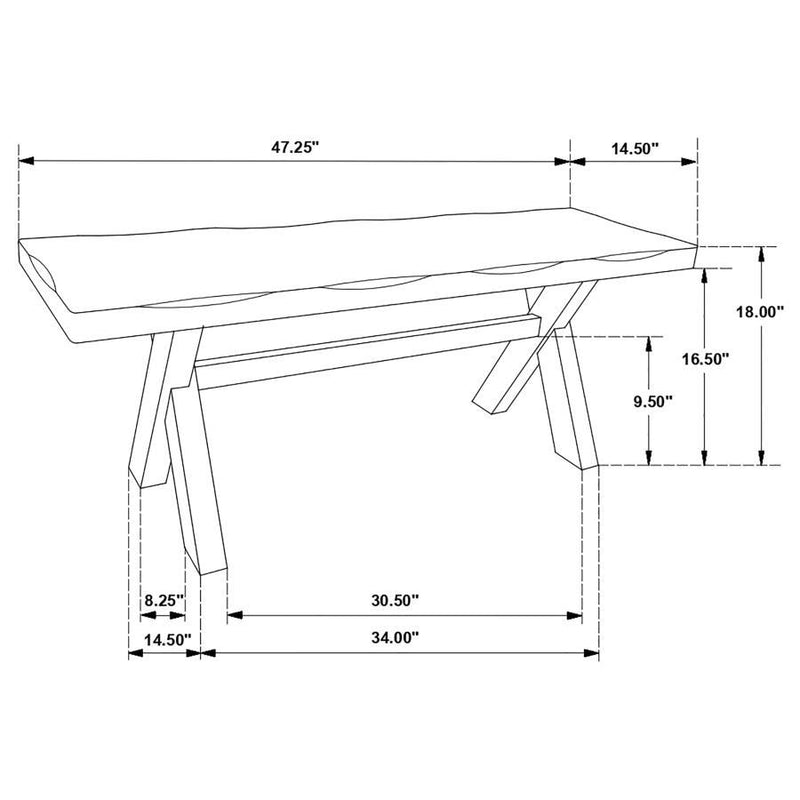 Alston - Wood Dining Bench - Knotty Nutmeg