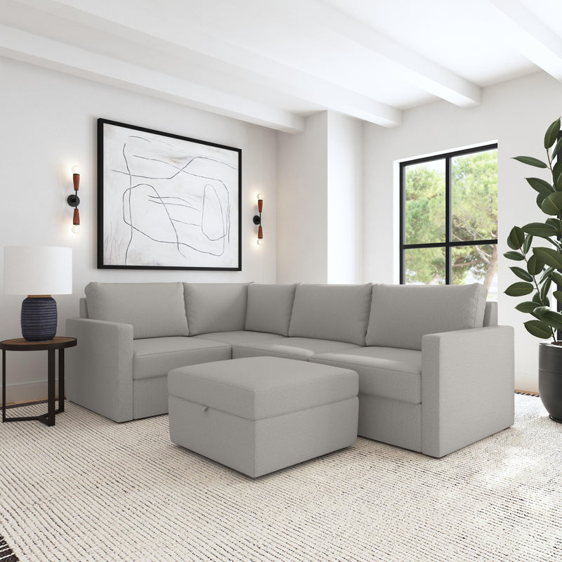 Flex - Sectional with Standard Arm and Storage Ottoman