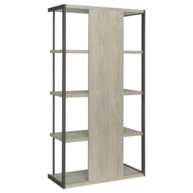 Loomis - 4-Shelf Bookshelf - Whitewashed Gray