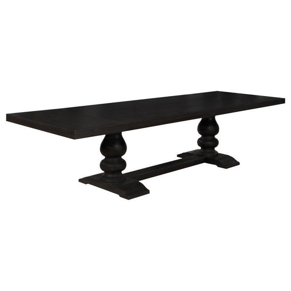 Phelps - Extension Leaf Dining Table Distressed Noir - Distressed Nior - Atlantic Fine Furniture Inc