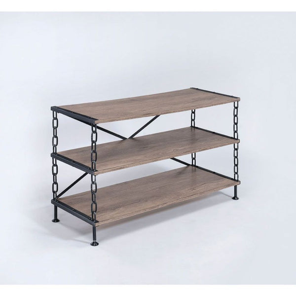 Jodie - TV Stand - Rustic Oak & Antique Black