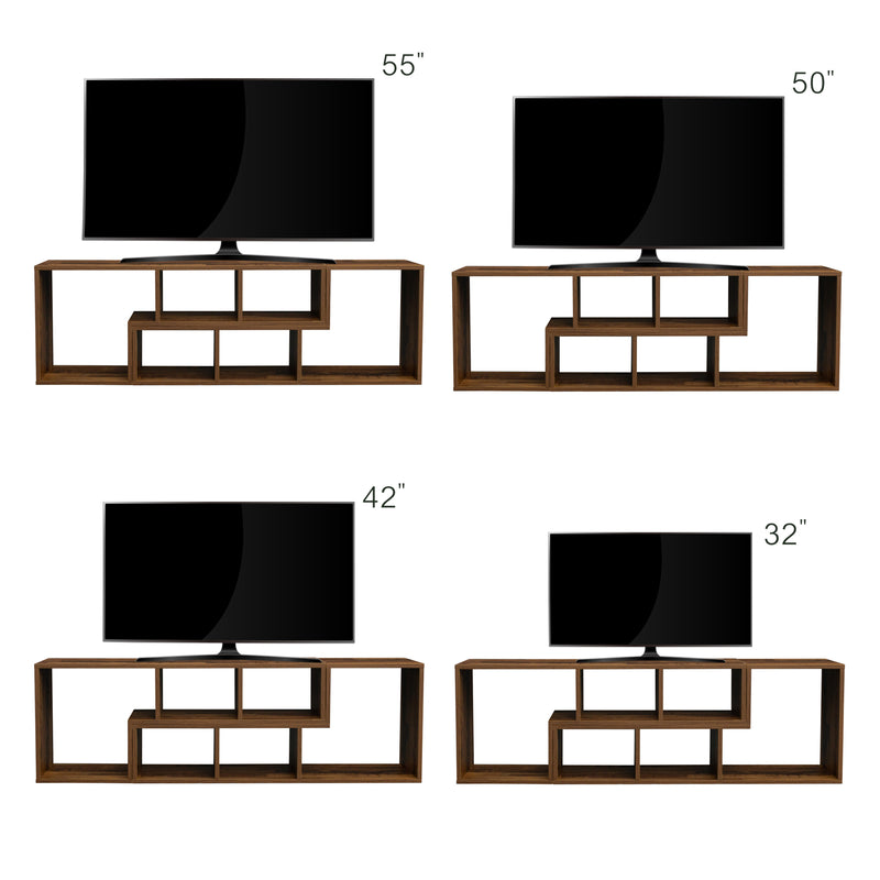 Double L-Shaped Oak TV Stand，Display Shelf ，Bookcase for Home Furniture,Fir Wood