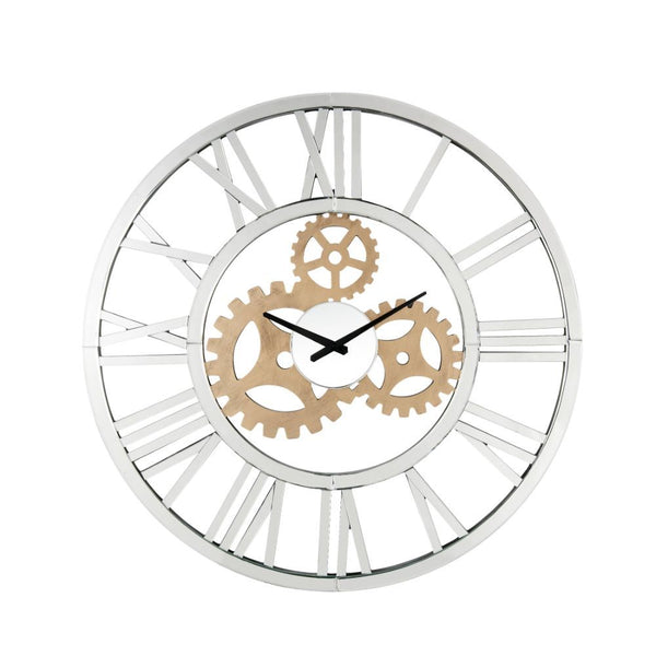 Acilia - Wall Clock - Mirrored - Atlantic Fine Furniture Inc